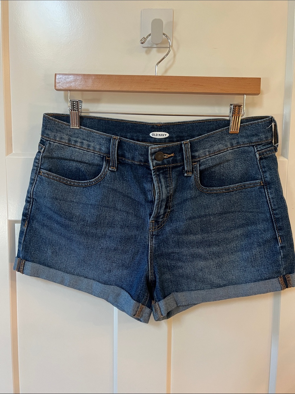 Old Navy Blue Roll-Cuff Denim Shorts